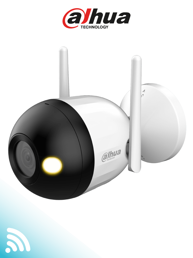 DAHUA F2C-LED - Cámara IP Bullet Wifi de 2 Megapíxeles/ Full Color/ Microfono Integrado/ 30 Mts de Luz Visible/ Ranura para MicroSD/ Lente 2.8mm/ IA con Detección de Humanos/ IP67/#WifiDahua #IMD#DHWifi #MCI2 #WDA