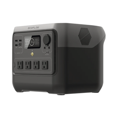 EcoFlow River 2 Pro | Estación de Energía Portátil 768Wh Litio LFP / 4 AC 800W (Max. 1600W) / 1 USB-C 100W / 3 USB -A 12W / Cargador de Coche 10A  126W Max. / Conectividad WiFi y Bluetooth (App) / Carga Solar 220W Max.