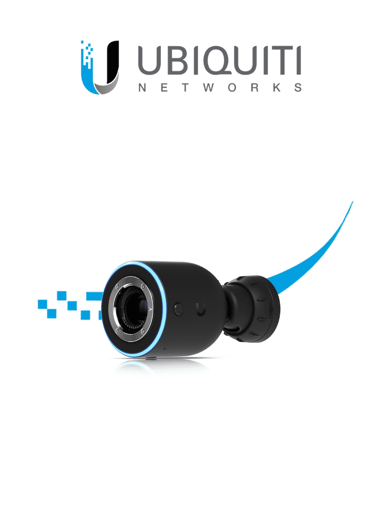 UBIQUITI UVC-AI-DSLR - Camara IP bullet para exterior 8 MP 4K Lente fijo 17mm de apertura amplia Microfono y Bocina integrados Deteccion avanzada IA: Movimiento Personas Vehiculos LPR