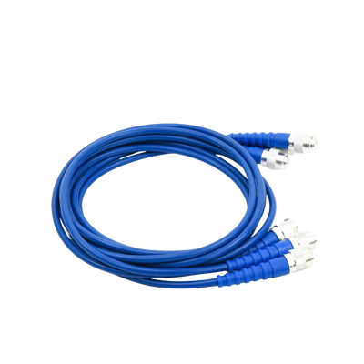 Juego de 3 Cables Doble Malla de 48" con Adaptadores UNIDAPT en los Extremos.