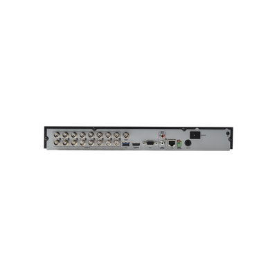 DVR 4 Megapixel / 16 Canales TURBOHD + 8 Canales IP / 2 Bahías de Disco Duro / 1 Canal de Audio / Vídeoanálisis