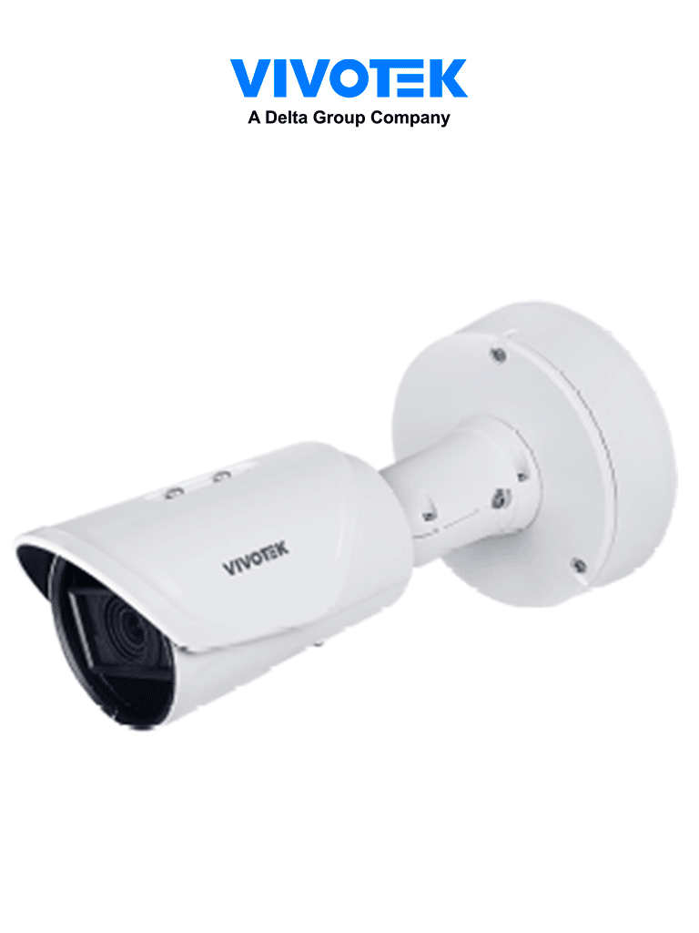 VIVOTEK IB9391-EHTV-v2 - Cámara IP Bullet Exterior 8 Megapixele 4K Lente varifocal 4.4-10.2mm Luz IR Smart 50mts WDR Pro Analiticas Smart VCA Deep Search SNV II Ciberprotección Audio DI/DO IP67 IK10 NEMA 4x ONVIF NDAA