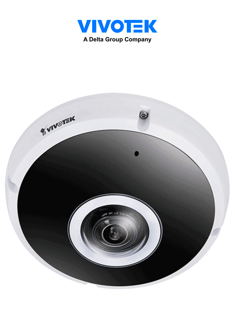 VIVOTEK FE931-EHV- Cámara IP VORTEX Premium Series Fisheye exterior 12 Megapixeles IR 20m WDR Pro Micrófono integrado IP66 IK10 NDAA Almacenamiento interno 512GB Advanced AI