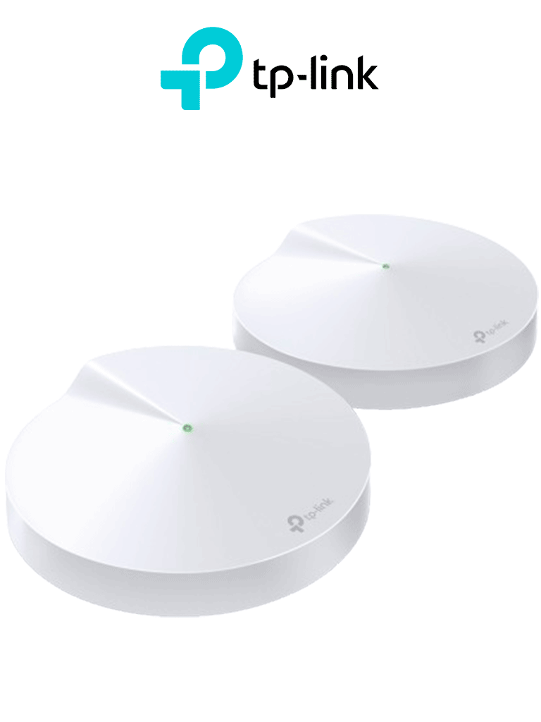 TP-LINK DECO M5 (2-Pack)- Kit de 2 routers MESH para hogar de doble banda Wi-Fi 5 AC1300 Mbps con 2 puertos Gigabit WAN/LAN 4 antenas internas además app Deco (iOS Android) y protección HomeCare. #TP9