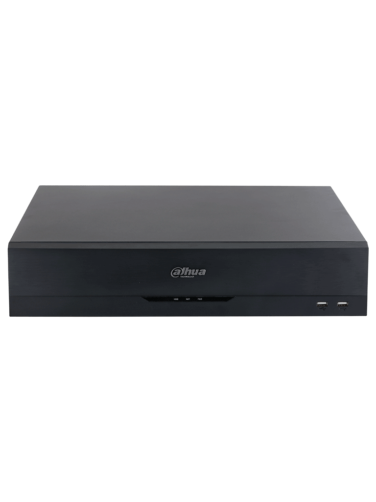 DAHUA DHI-NVR5864-EI - NVR 64 Canales IP 4K WizSense 2U 8 Bahías HDD H.265+ Hasta 384 Mbps 2 Canales de Reconocimiento Facial SMD Plus AcuPick Metadatos Soporte para Cámaras con IA ANPR y Conteo de Personas.