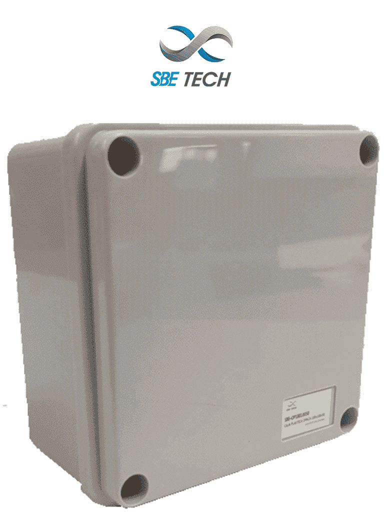 SBETECH OP10010080 - Caja plástica con tapa opaca de 10x10x8 cm multiusos con grado de protección IP66 fabricada en material autoextinguible y resistente a la abrasión