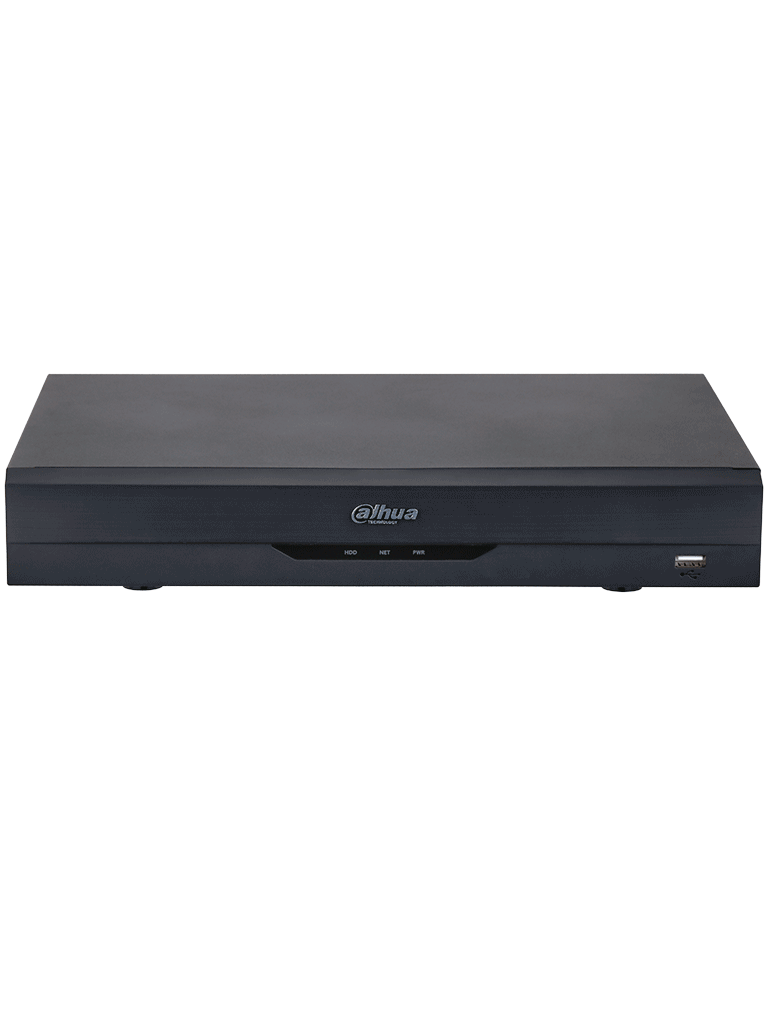 DAHUA XVR5108HE-4KL-I3 - DVR 8 canales 4K con tecnología WizSense y compresión H.265+. Admite 8 canales HDCVI + 8 IP reconocimiento facial en 2 canales SMD Plus protección perimetral 1 SATA de hasta 16 TB 8 entradas y 3 salidas de alarma. #ProH