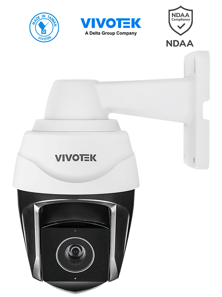VIVOTEK SD9384-EHL - Cámara IP PTZ Exterior 5 MP con Zoom Óptico 30x Smart IR 200m y Tracking Protección Nema4X/IP66/IK10 EIS WDR Pro con ciberseguridad Trend Micro Camera Link y certificado NDAA ONVIF Deep Search