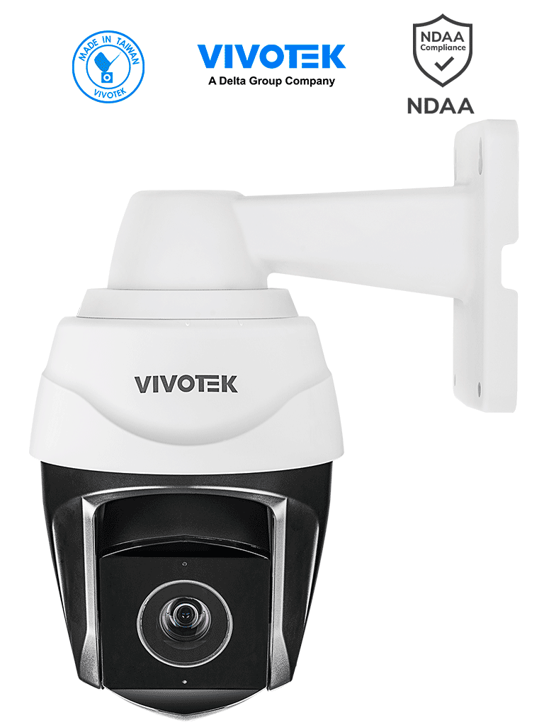 VIVOTEK SD9368-EHL - Cámara IP PTZ Exterior de 2 MP con Zoom Óptico 40x también con Smart IR 250m Protección Nema4X/IP66/IK10 EIS WDR Pro Smart Tracking y Ciberseguridad Trend Micro certificado NDAA ONVIF y Deep Search.