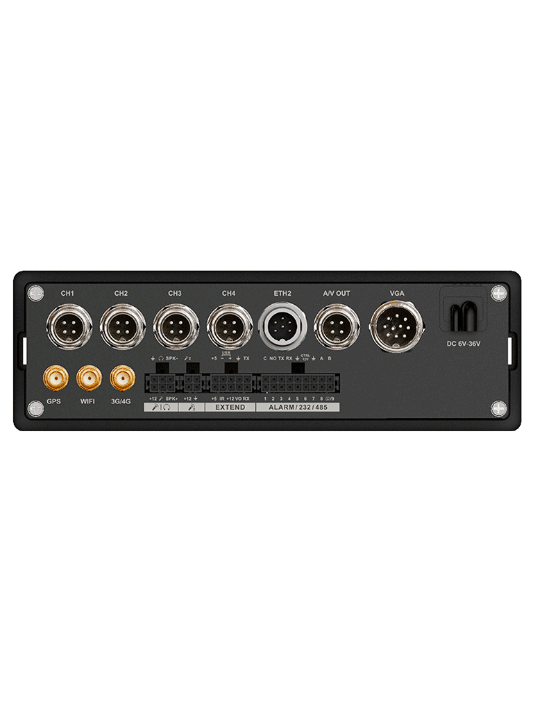DAHUA DHI-MXVR4104-GFWI - DVR móvil de 4 canales HDCVI 1080p + 4 canales IP H.265 GPS 4G P2P WiFi soporta 1 HDD de 2.5" y 1 tarjeta SD compatible con HDCVI AHD TVI CVBS IP.