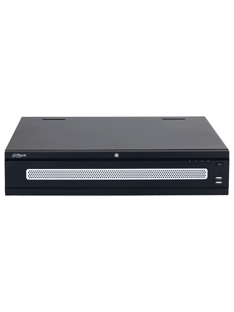 DAHUA DHI-NVR608RH-128-XI - NVR con tecnología Acupick y WizMind 128 canales 32MP 8HDD 1024Mbps. Clúster N+M RAID0/1/5/6/10 Hot Swap. Detección de rostros metadatos protección perimetral SMD Plus y soporte IA por cámara.