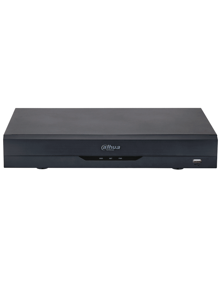 DAHUA XVR5116HE-4KL-I3 - DVR 16 Canales 4K con IA WizSense H.265+ 16 Canales HDCVI+IP (32 Ch máx.) Reconocimiento Facial SMD Plus Protección Perimetral 16&3 E&S Alarma 1 Puerto SATA.