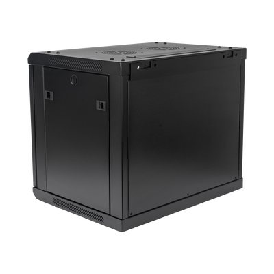 Gabinete PRECISION Con Puerta Perforada de 19in 9UR 450mm de Profundidad Color Negro