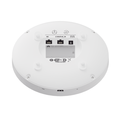Punto de Acceso Wi-Fi 6 de Alta Densidad / 6.575 Gbps / MU-MIMO 2x2x4:3 (2.4GHz 5GHz y 5GHz) / Puerto 10/100/1000 Mbps + 1 Puerto 100/1000/2.5 Gbps / Puerto USB / BLE / Smart Antenna 20% más cobertura / Seguridad WPA3 / Roaming Inteligente / Inst