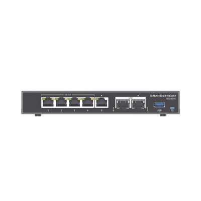 4 en 1: Firewall Nueva Generación Router PBX IP Switch Gigabit de 5 Puertos (4 PoE) y 2 Puertos SFP 2.5 Gigabit