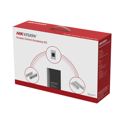 Kit de Accesorios para Ctrl de Acceso / Fuente 12 Vcd 2 A Botón de Salida y Chapa Magnética 600 Lbs / Para instalación de control de acceso autónomo (Facial Min Moe Teclados Lectores de Huella etc)