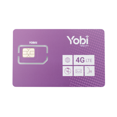 SIM SYSCOM 10GB mensual para dispositivos móviles 3G/4G (YOBI) 1 año de servicio (solo datos)