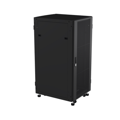 Gabinete Profesional para Telecomunicaciones de Piso 24 UR 600 mm de Profundidad Puerta Ventilada y Chapa de Seguridad con Llave Única para un Almacenamiento Eficiente y Protegido