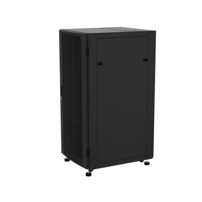 Gabinete Profesional para Telecomunicaciones de Piso 24 UR 600 mm de Profundidad Puerta Ventilada y Chapa de Seguridad con Llave Única para un Almacenamiento Eficiente y Protegido