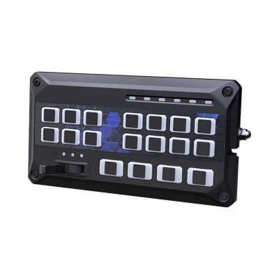 Sirena Vehicular de 200W de Potencia Con Controlador de Panel Deslizante de 19 botones indicador de flecha de tráfico de 6 LED 12 Salidas Auxiliares