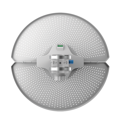 Radio Integrado 23 dBi Puerto 10/100 Modo AP/CPE en PtP o CPE en Multipunto Hasta 867 Mbps Botón de Auto-Emparejamiento para distribuciones de Enlaces Inalámbricos WISP y CCTV Administración en la Nube.