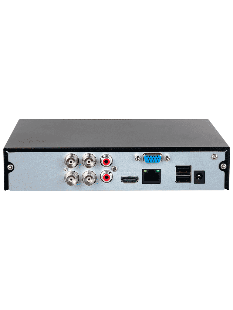 DAHUA KITXVR1B04-I+4B1A21 -Kit de 4 Canales de 2 Megapíxeles DVR Cooper-I WizSense con IA compresión H.265+ 4 cámaras B1A21 1080p 4 canales + 1 IP o hasta 5 IP SMD Plus búsqueda de humanos y vehículos incluye accesorios #DAHQ1M#VolDH
