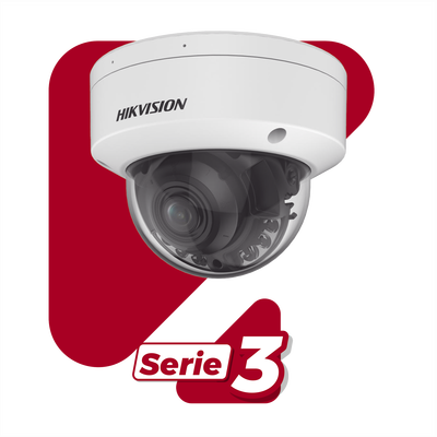 Domo IP 4 Megapixel / Lente Motorizado 2.7 - 13.5 mm / Dual Light (40 mts IR + 40 mts Luz Blanca ) / Exterior IP67 / WDR 130 dB / PoE + / AcuSense / MicroSD