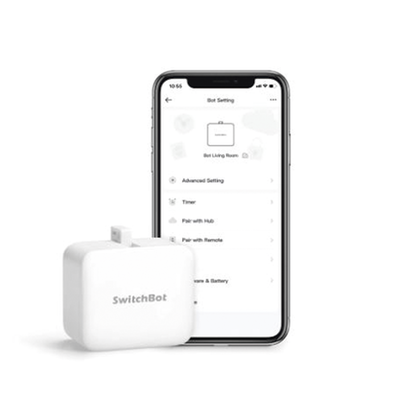 KIT Controlador HUB principal para dispositivos SwitchBot Señal Wifi y BLUETOOTH incluye 2 pulsadores y 1 control remoto
