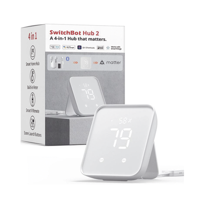 KIT Controlador HUB principal para dispositivos SwitchBot Señal Wifi y BLUETOOTH incluye 2 pulsadores y 1 control remoto