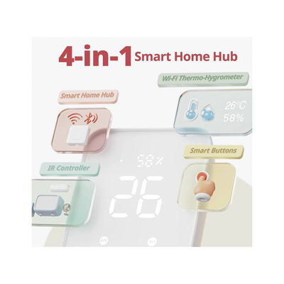 KIT Controlador HUB principal para dispositivos SwitchBot Señal Wifi y BLUETOOTH incluye 2 motores cortinas y 1 control remoto