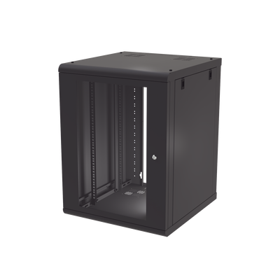 Gabinete de Pared 16U de 635 mm de Profundidad Rack de 19'' en Acero Reforzado: Compacto y Resistente para Soluciones Profesionales