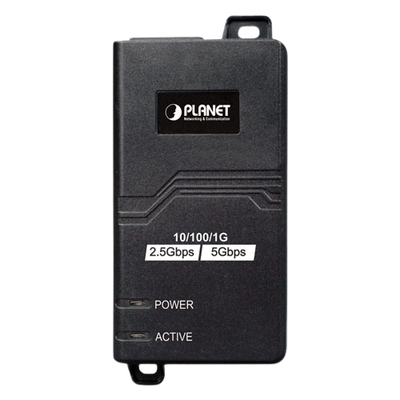 Inyector PoE 802.3 af/at Hasta 30 W con Puertos de 10/100/1000Mbps/ 2.5 Gbps/5 Gbps