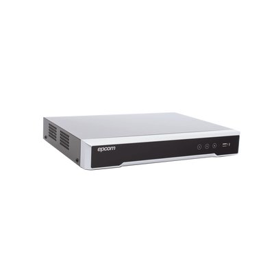 DVR 8 Canales TURBOHD + 4 Canales IP / 8 Megapixel (4K) / Audio Bidireccional por Coaxitron / ACUSENSE / Reconocimiento Facial / 1 Bahía de Disco Duro / Salida de Video en 4K / H.265+
