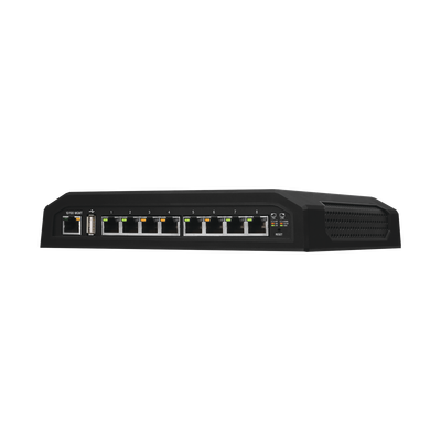 EdgeSwitch 8XP Administrable de 8 Puertos Gigabit PoE PRO de 24 V Pasivo y 48 V Pasivo  con funciones avanzadas de Capa 2