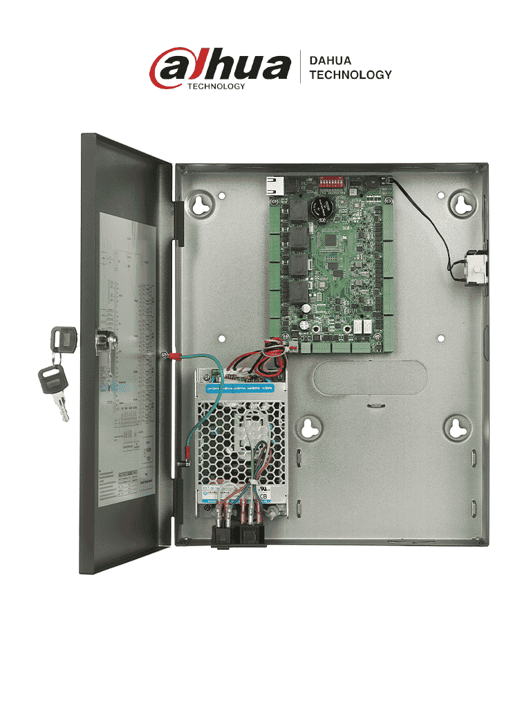 DAHUA ASC2202C-D - Control de Acceso gestiona 2 puertas y 4 lectoras admite 100 000 usuarios 3 000 huellas y 500 000 registros. Con Interlock Anti-passback desbloqueo remoto y conectividad TCP/IP; RS-485 y Wiegand.