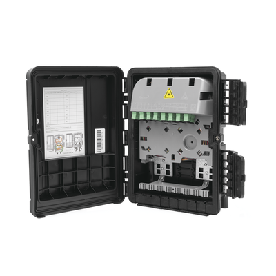 Cierre de Empalme para 20 fusiones de fibra óptica  Exterior  8 acopladores SC/APC  incluye splitter 1x8  IP65 " Version cargada"