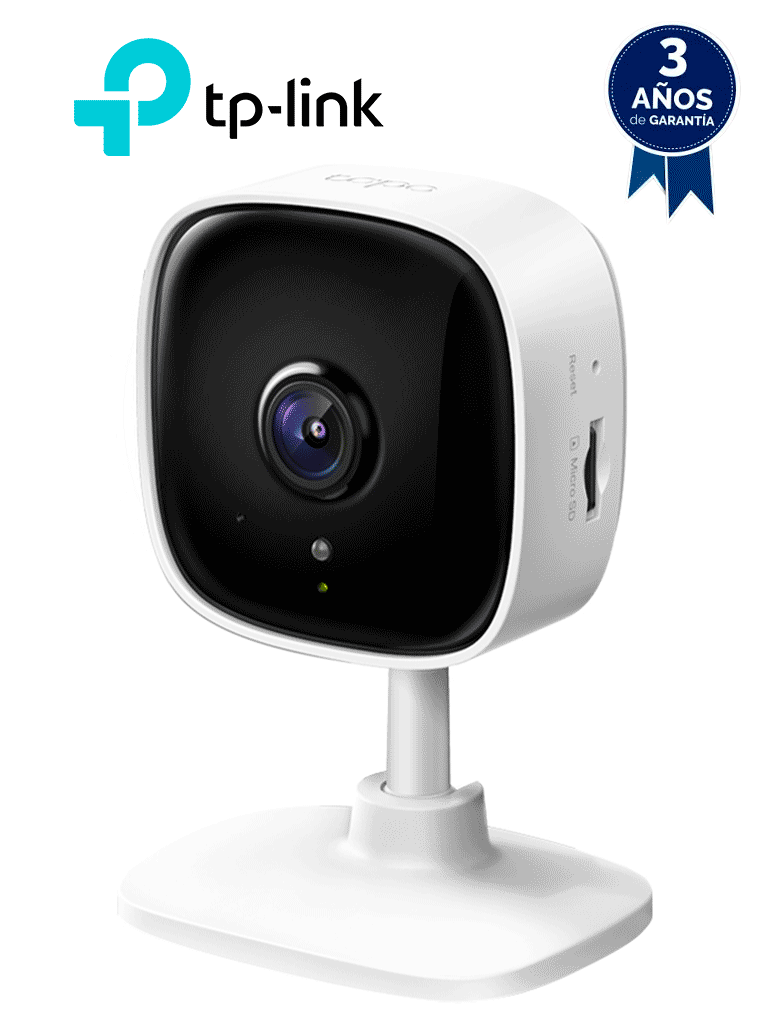 TP-LINK TAPO C110 - Cámara IP WiFi tipo Bullet para Interior con resolución de 3 MP visión nocturna notificaciones push ranura Micro SD y WiFi 2.4 GHz.#2025TPL