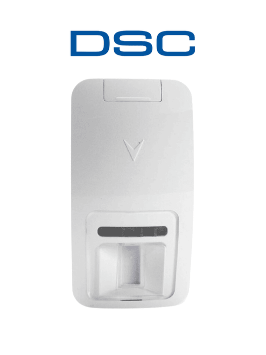 DSC PG9984P - Detector de Movimiento Óptica de espejo doble tecnología Pasivo y Microondas Inalámbrico Power G compatible con NEO  PRO  Qolsys e IoTega