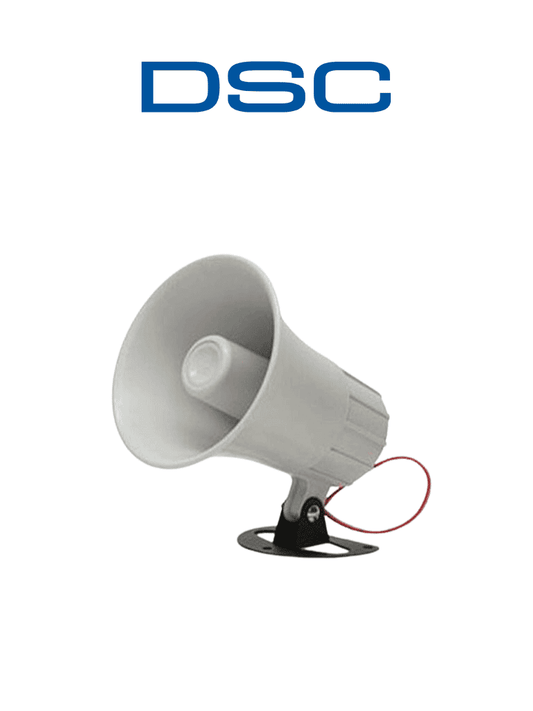 DSC SD20W - Sirena Cableada para Interior y para Exterior con el Gabinete AV GMX002  12 VCD 20W 2 tonos 110 dB