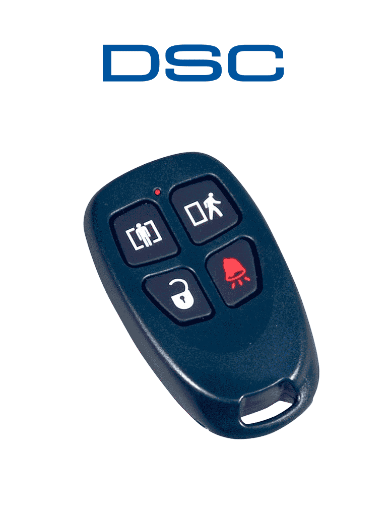 DSC WS4939 - Llavero de 4 botones programables Inalámbrico con frecuencia 433 Mhz compatibles con Power Series  Impassa y Maxsys