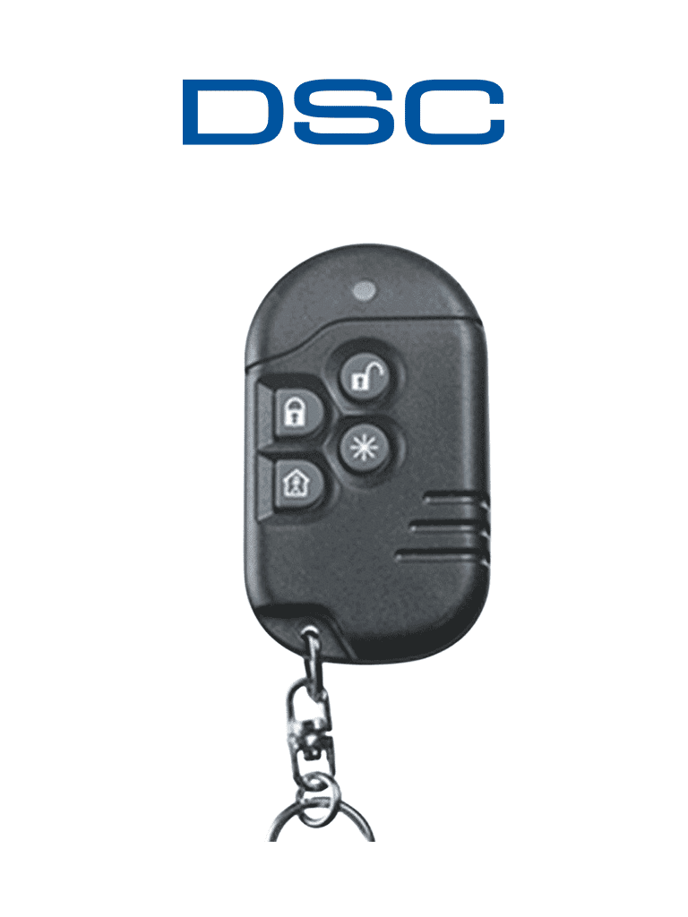 DSC PG9939 - Llavero de 4 botones programables Inalámbrico Power G con una quinta función compatibles con NEO  PRO  Qolsys e IoTega