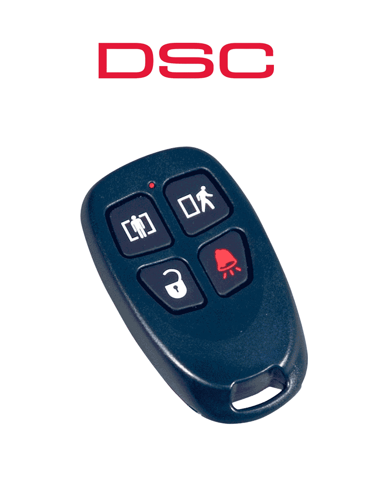 DSC WS4939 - Llavero de 4 botones programables Inalámbrico con frecuencia 433 Mhz compatibles con Power Series  Impassa y Maxsys