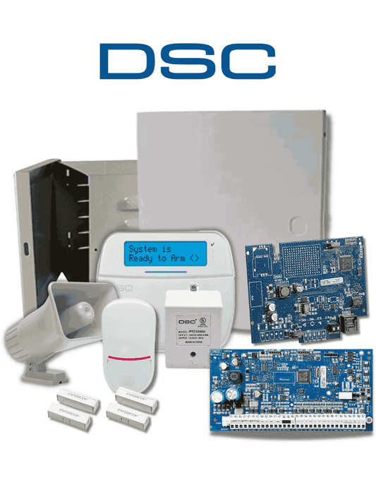DSC NEO-LCD-SIRENA-IP-SB- Paquete SERIE NEO con panel HS2032 de 8 zonas expandible a 32  Teclado LCD HS2LCDN con Sirena de 30W y su gabinete incluye Comunicador IP TL280E . Sensor PIR Cableado LC200  2 SM433TQW   Transformador y Gabinete