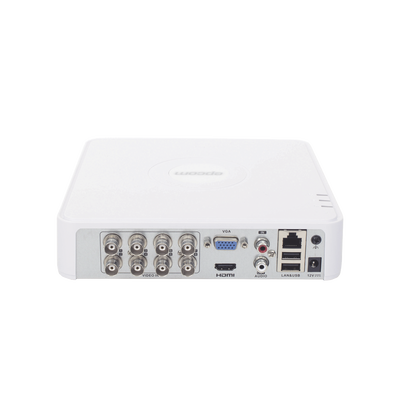 DVR 8 Canales TurboHD + 2 Canales IP / 2 Megapixel (1080p) Lite / Acusense Lite (Evita Falsas Alarmas) / Audio por Coaxitron / 1 Bahía de Disco Duro / H.265+ / Salida de Vídeo Full HD