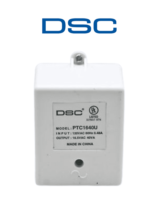 DSC PTC1640U - Transformador 16VCA / 40VA   Fusible Interno para paneles y módulos de NEO  Power Series y Maxsys