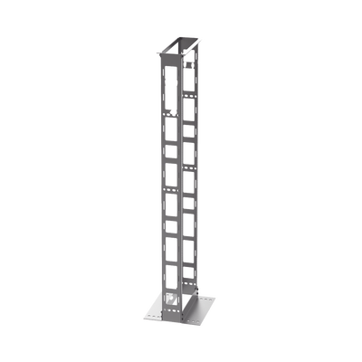 Rack de Dos Postes Estándar de 19 in Rieles Numerados y Roscados #12-24 6 in de Profundidad Fabricado en Acero 45 Unidades de Rack Color Negro