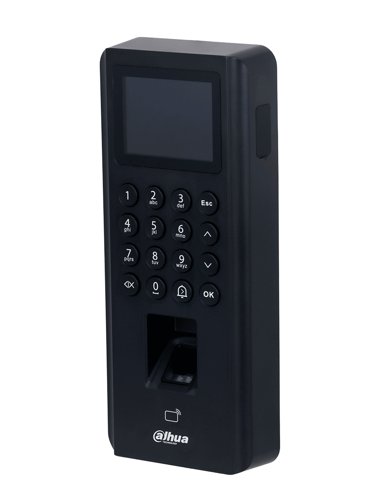 DAHUA ASI2212J-D - Control de Acceso de Huella y Tarjetas ID (EM)/ Pantalla de 2.4 Pulgadas/ Comunicacion TCP/IP/ P2P/ Soporte 5 000 Usuarios Tarjetas y Passwords/ 3000 Huellas/ 100 000 Registros/ 128 Periodos y Dias Festivos/