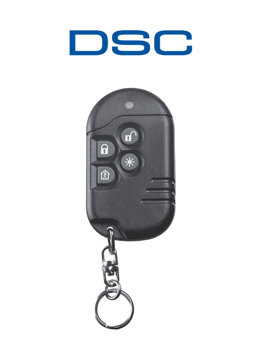 DSC PG9939 - Llavero de 4 botones programables Inalámbrico Power G con una quinta función compatibles con NEO  PRO  Qolsys e IoTega