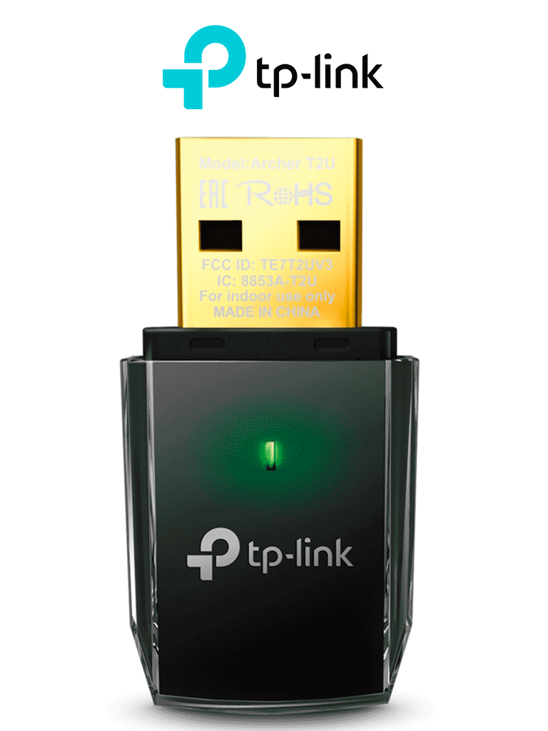TP-LINK ARCHER T2U - Adaptador USB inalámbrico doble banda AC 600 Mbps.