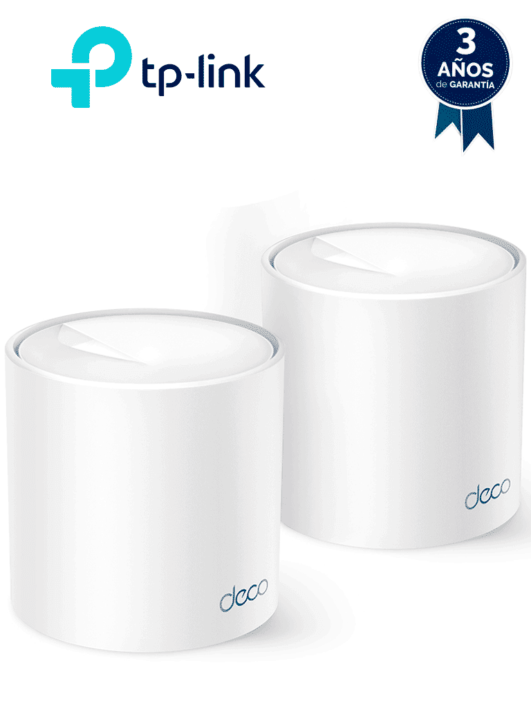 TP-LINK DECO X50 PRO (2-PACK) - Sistema Mesh WiFi 6 WiFi 6 de doble banda de 3Gbps en la banda de 6GHz Puertos de 2.5Gbps Protección con HomeShield compatible con Alexa y Google Home.